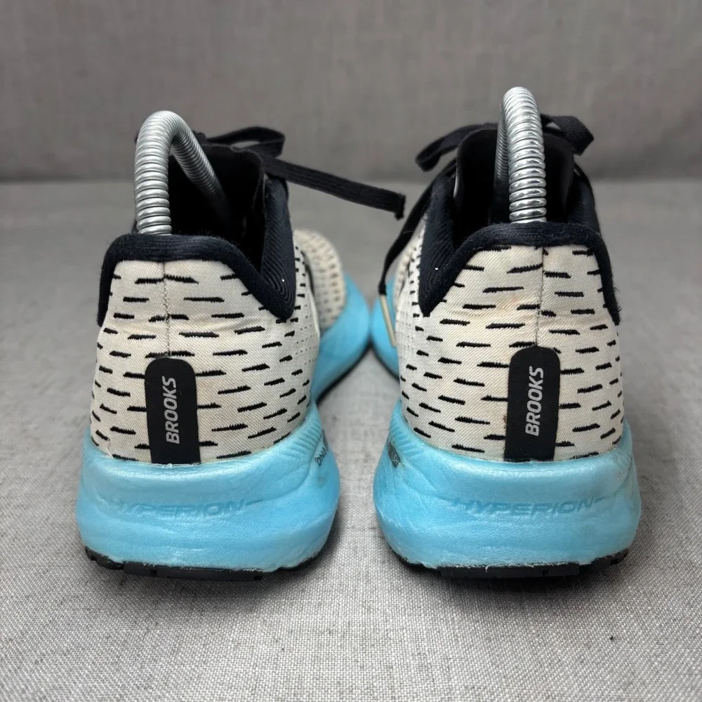 Brooks Hyperion Tempo Running Shoes White Black Blue Mesh Sneaker‎ Women's 7.5